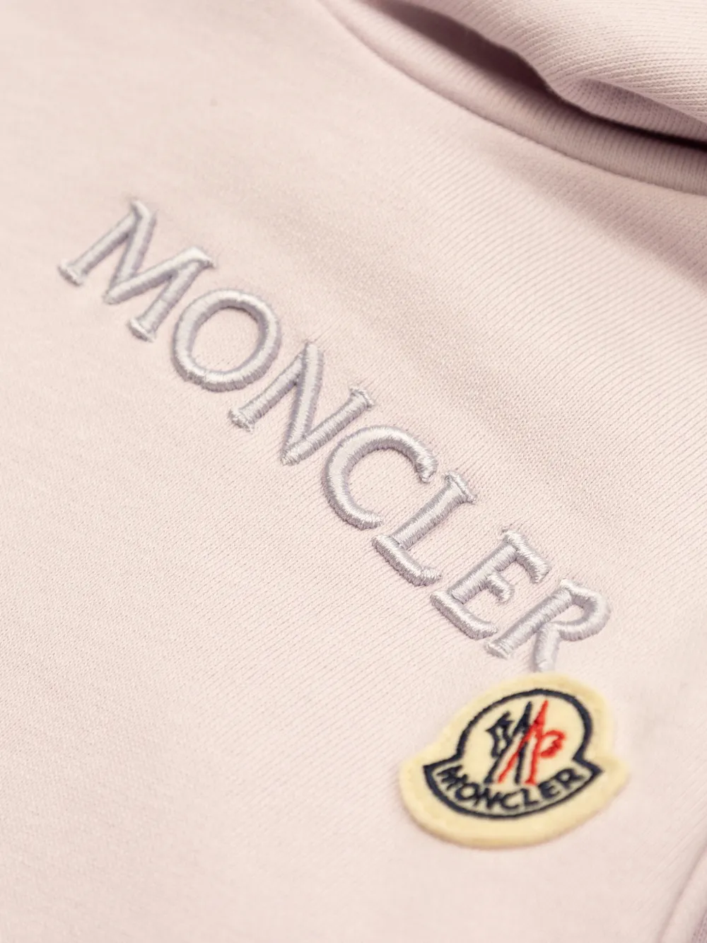 Moncler Enfant Hoodie met logo Paars