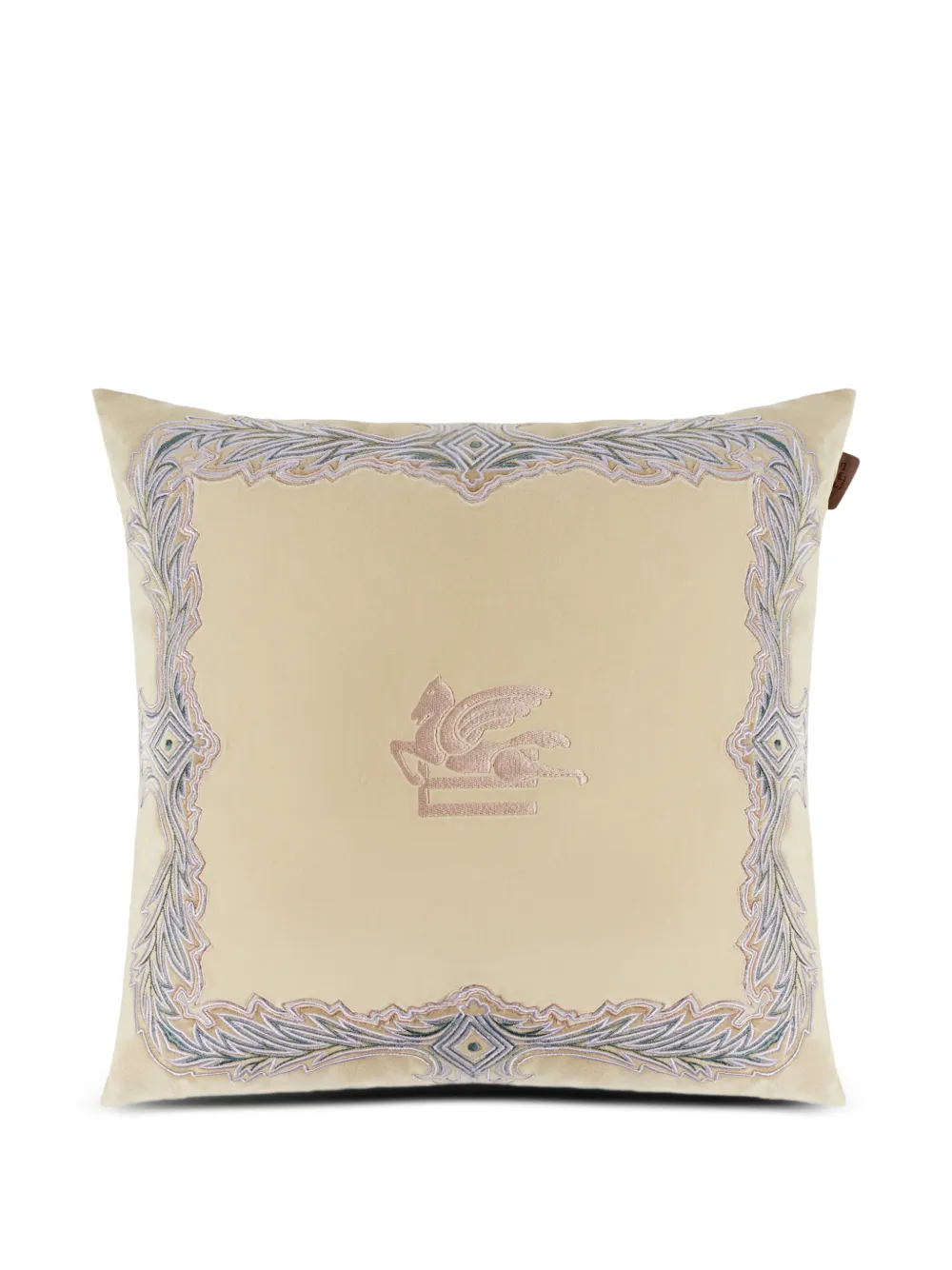 ETRO HOME logo-embroidered cushion (42cm x 42cm( - Toni neutri