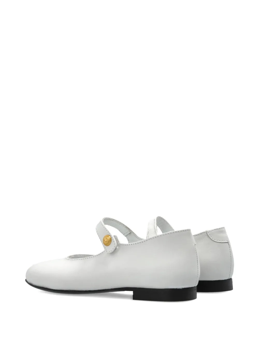 Balmain Kids leather ballet flats Wit