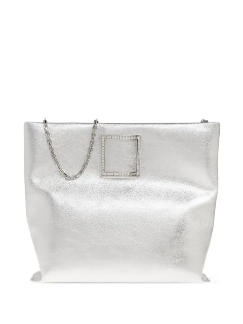 Roger Vivier Trompette embellished leather clutch bag