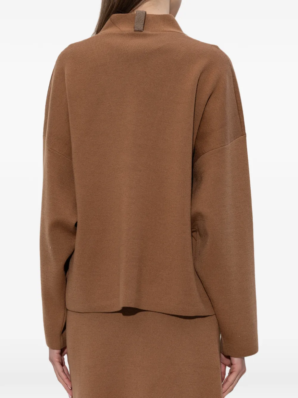 Fabiana Filippi Vest met V-hals Bruin