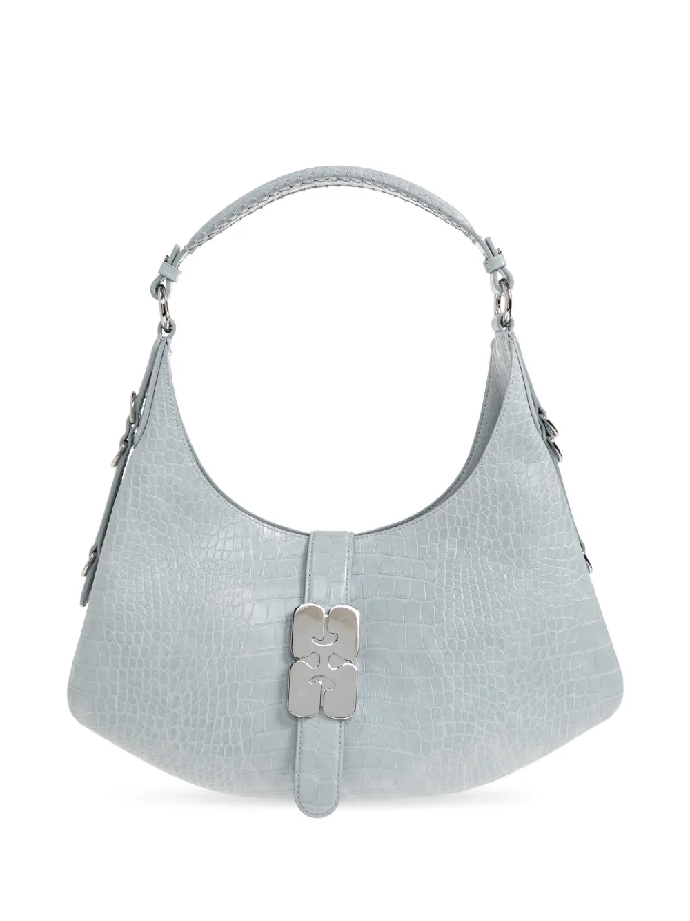GANNI leather tote bag - Blu
