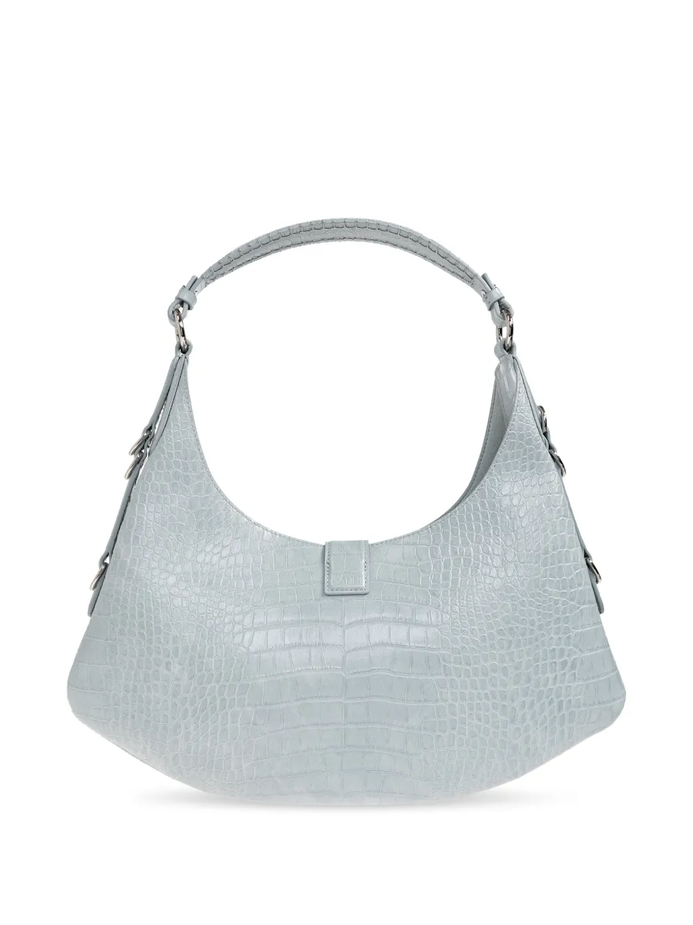 GANNI Leren shopper Blauw