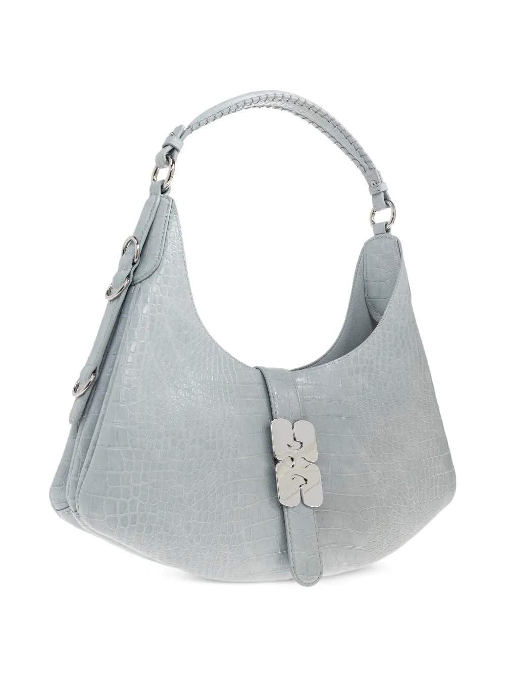 GANNI Leren shopper Blauw