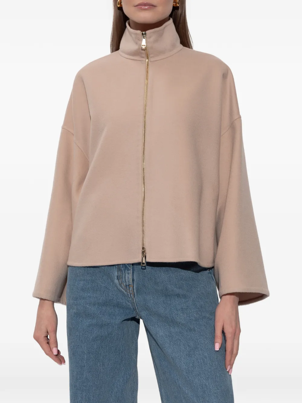 Fabiana Filippi Jack met trechterhals en rits Roze
