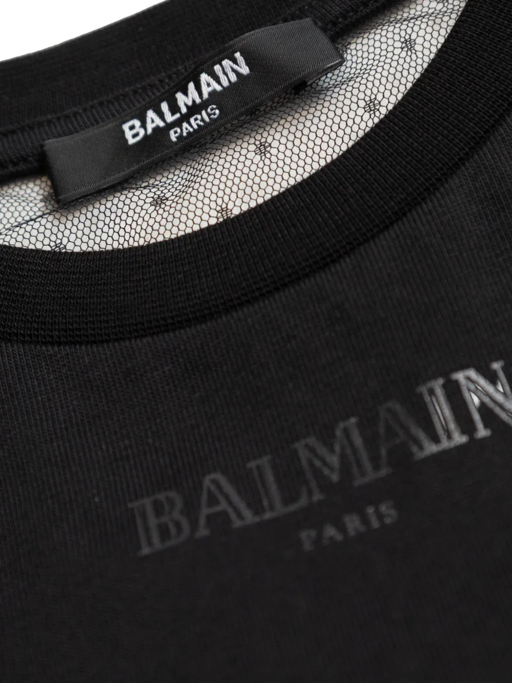  Balmain Kids Cropped Top - Black 