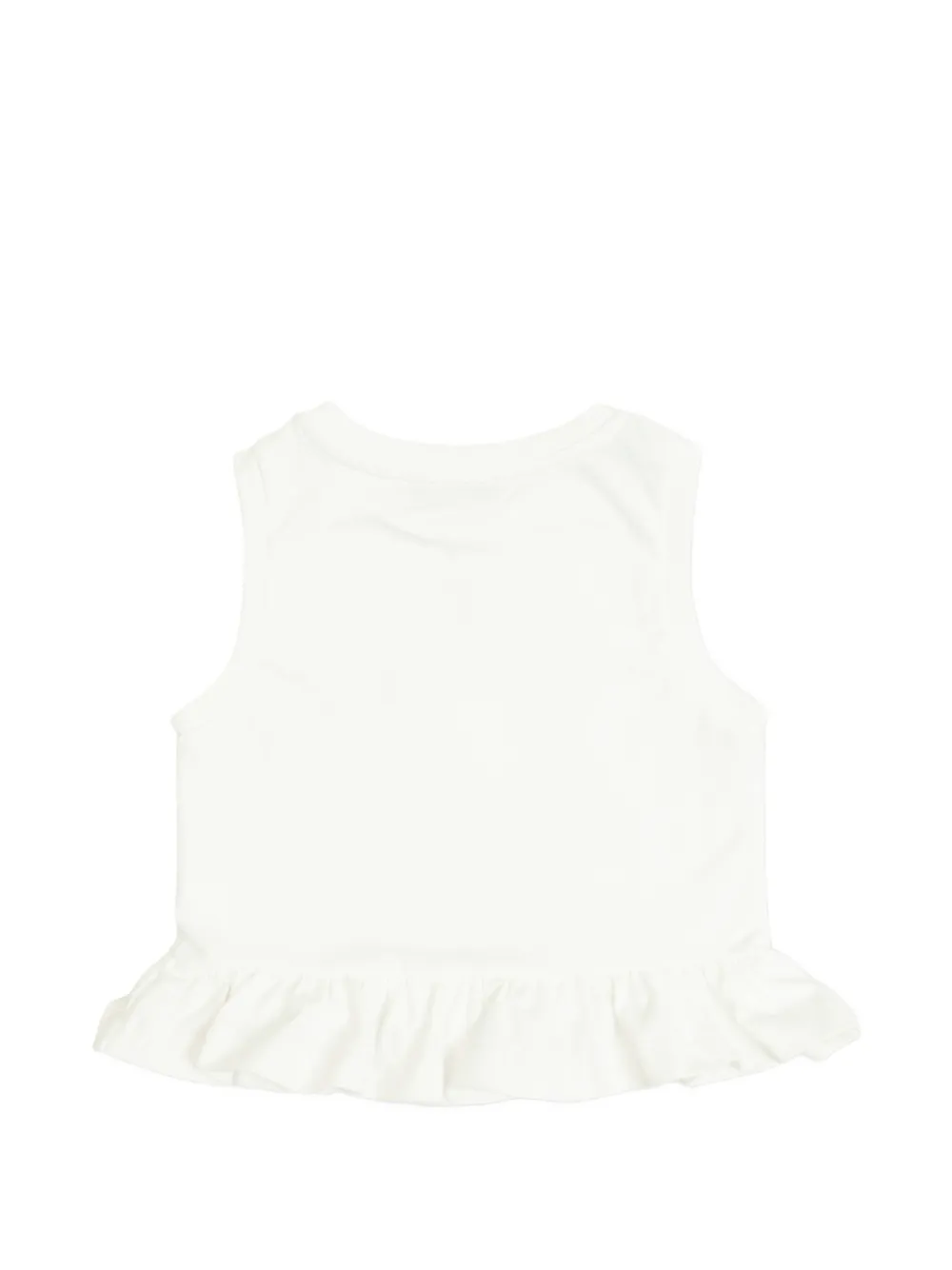  Balmain Kids Ruffled-hem T-shirt - White 