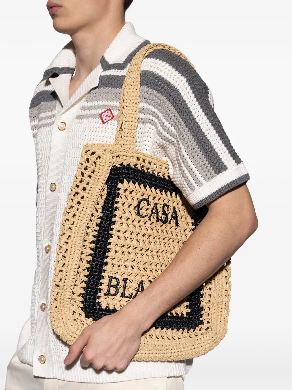 Casablanca Shopper met logoprint Beige