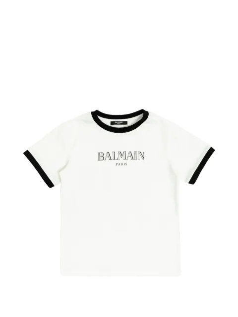 Balmain Kids logo-print short-sleeve top