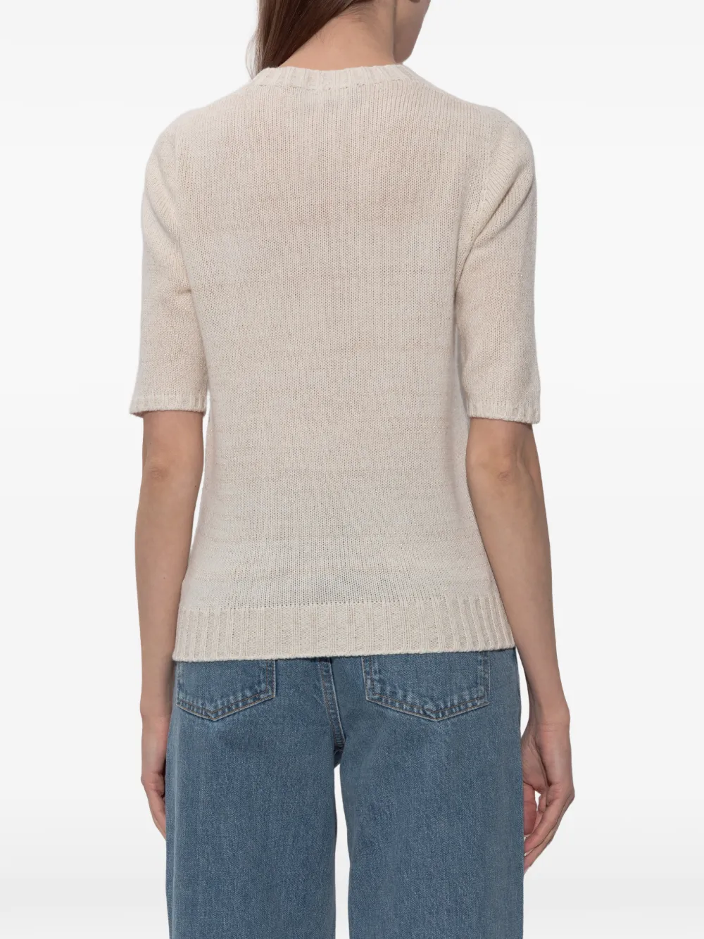 Fabiana Filippi Trui met korte mouwen Beige