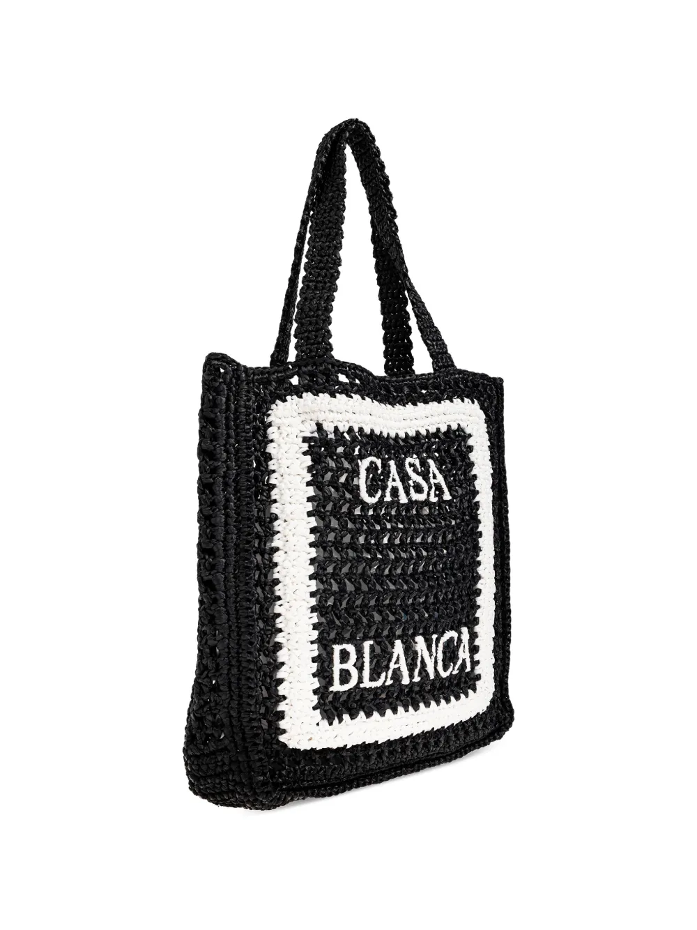 Casablanca Geweven shopper met logo Zwart