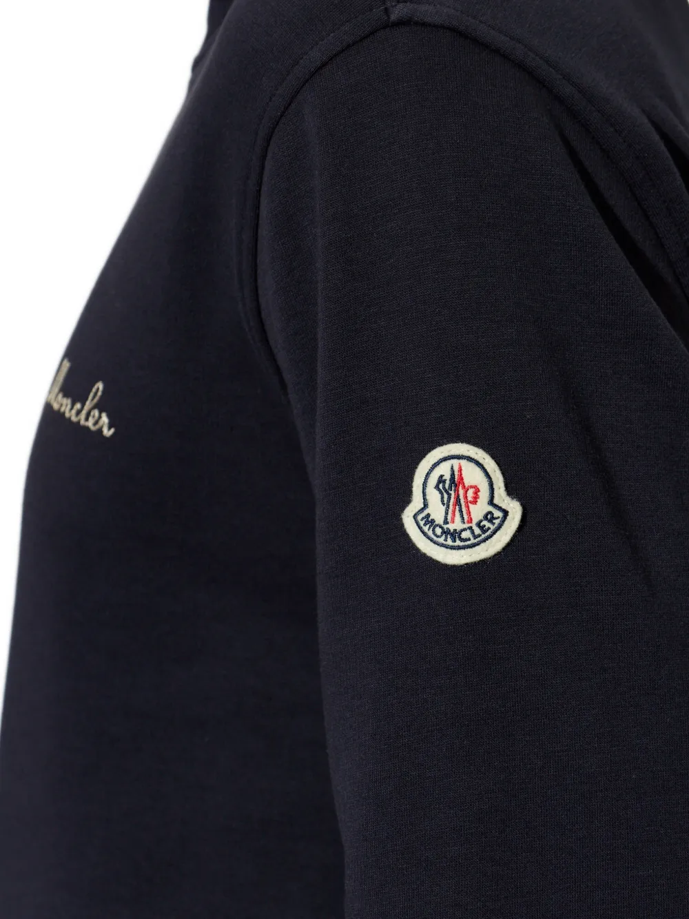 Moncler Trui met logopatch en rits Blauw