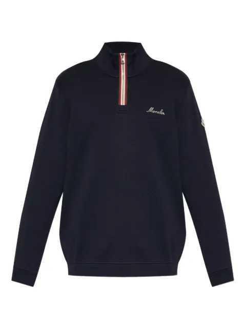 Moncler half-zip mock-neck sweatshirt