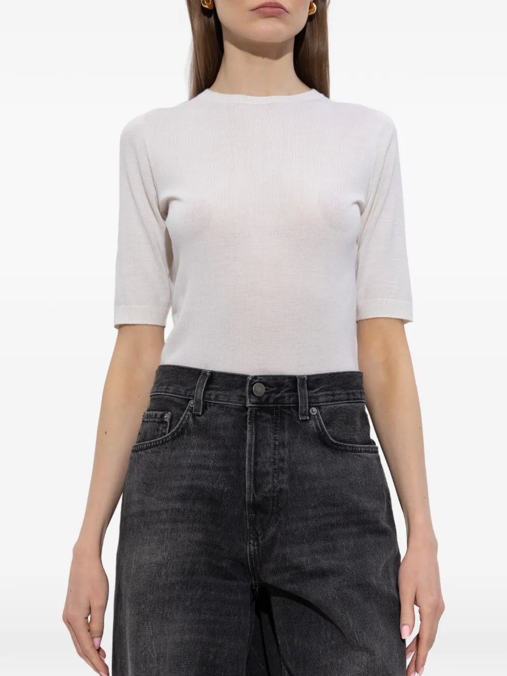 Fabiana Filippi Top met korte mouwen Wit