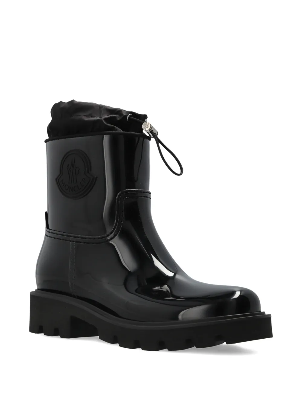 Moncler logo-patch boots Zwart