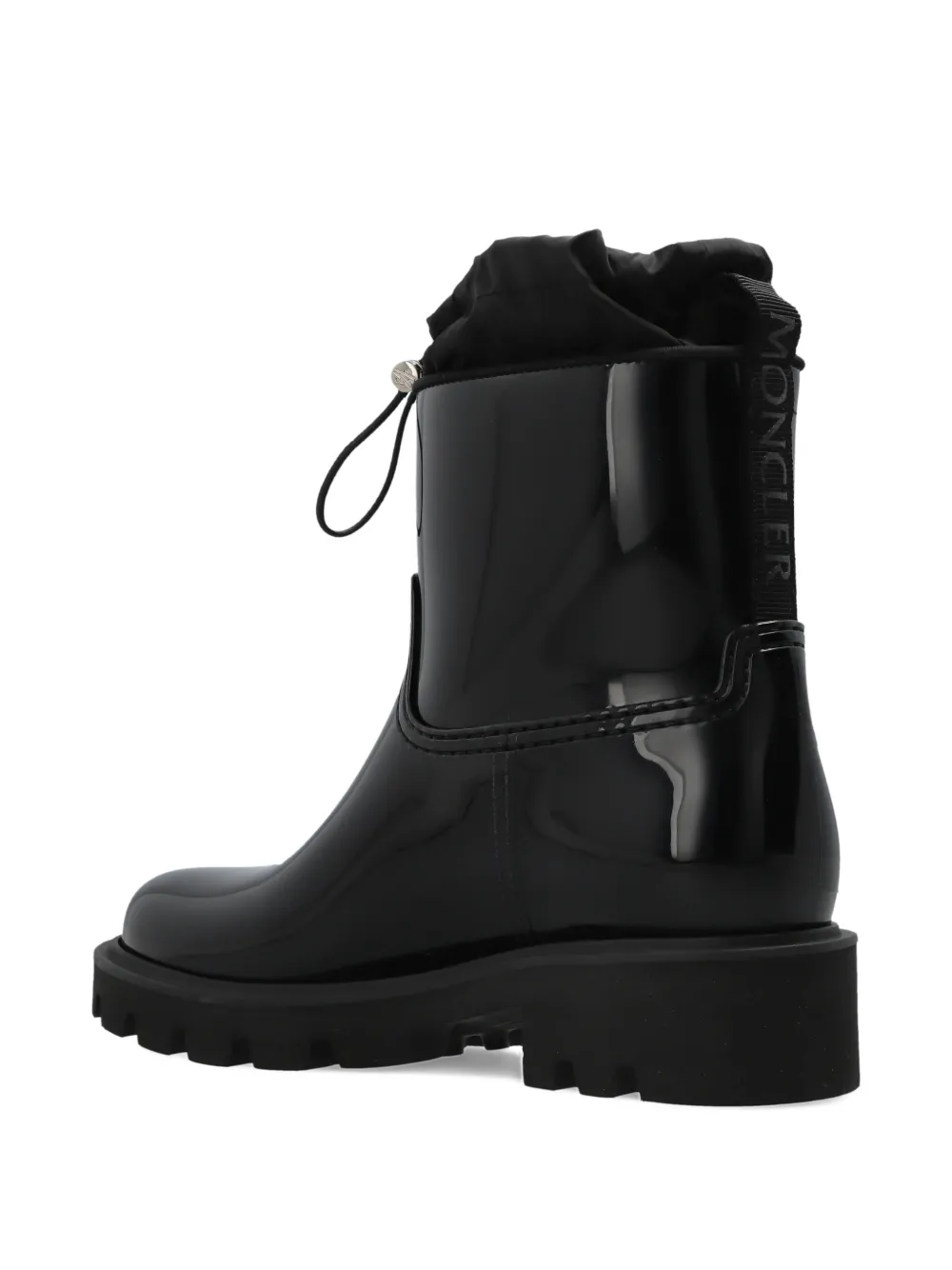Moncler logo-patch boots Zwart