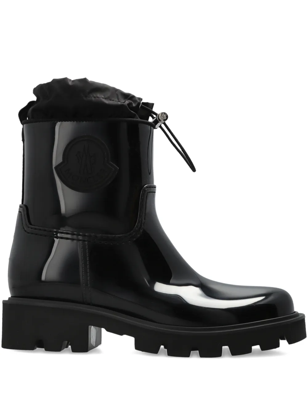 Moncler logo-patch boots Zwart
