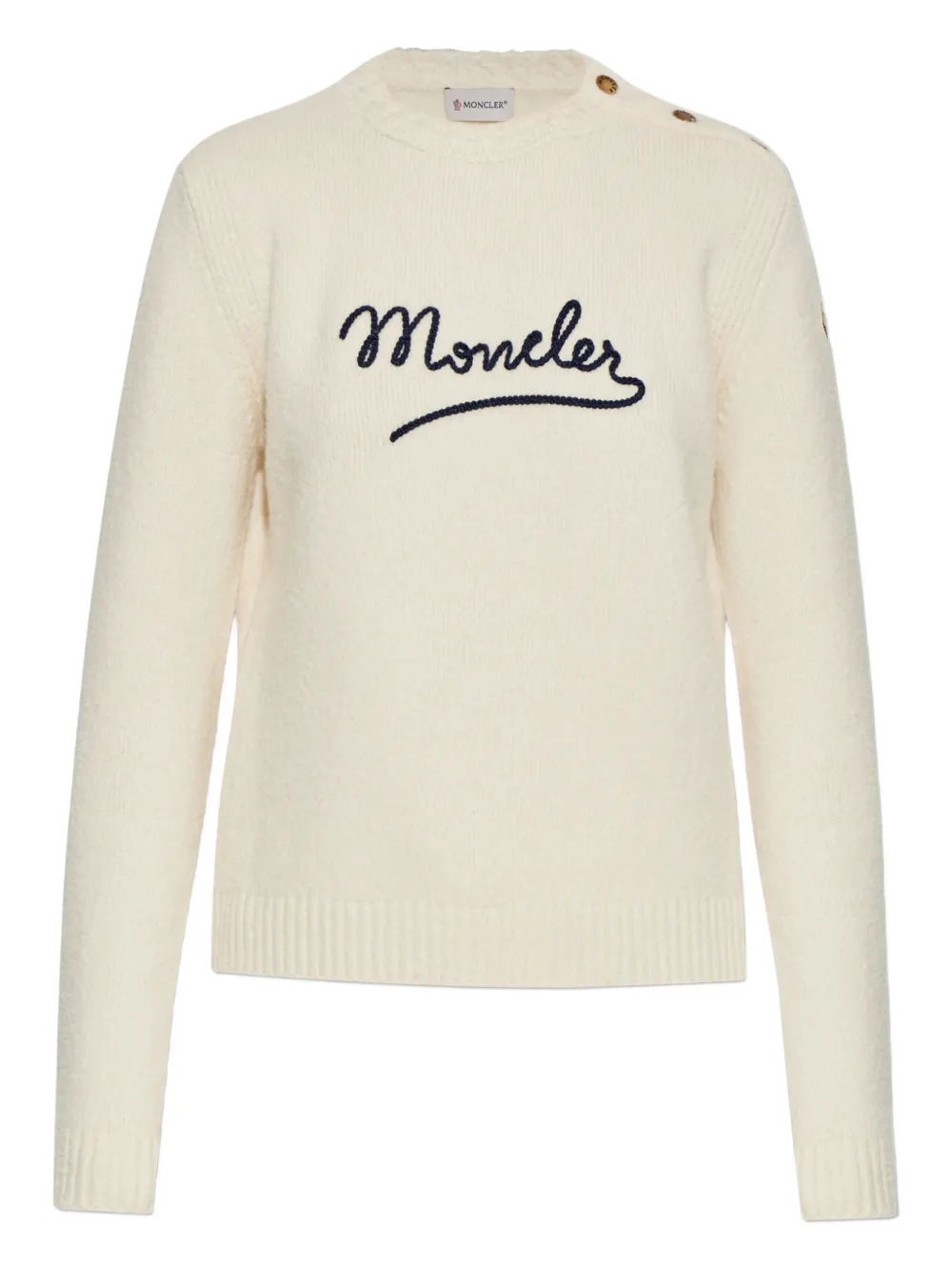MONCLER Pullover mit Knopfdetail - Nude