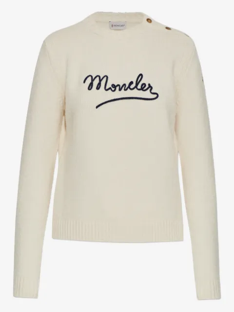 Moncler sudadera con logo bordado y detalle de moño