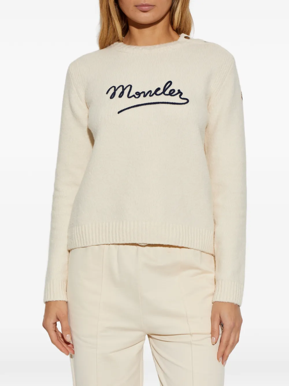  Moncler Button-detail Sweater - Neutrals 
