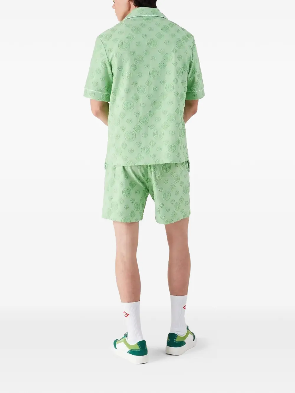 Casablanca Trainingsshorts met monogramprint Groen