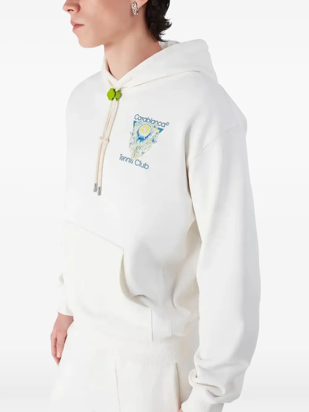 Casablanca Hoodie met print Wit