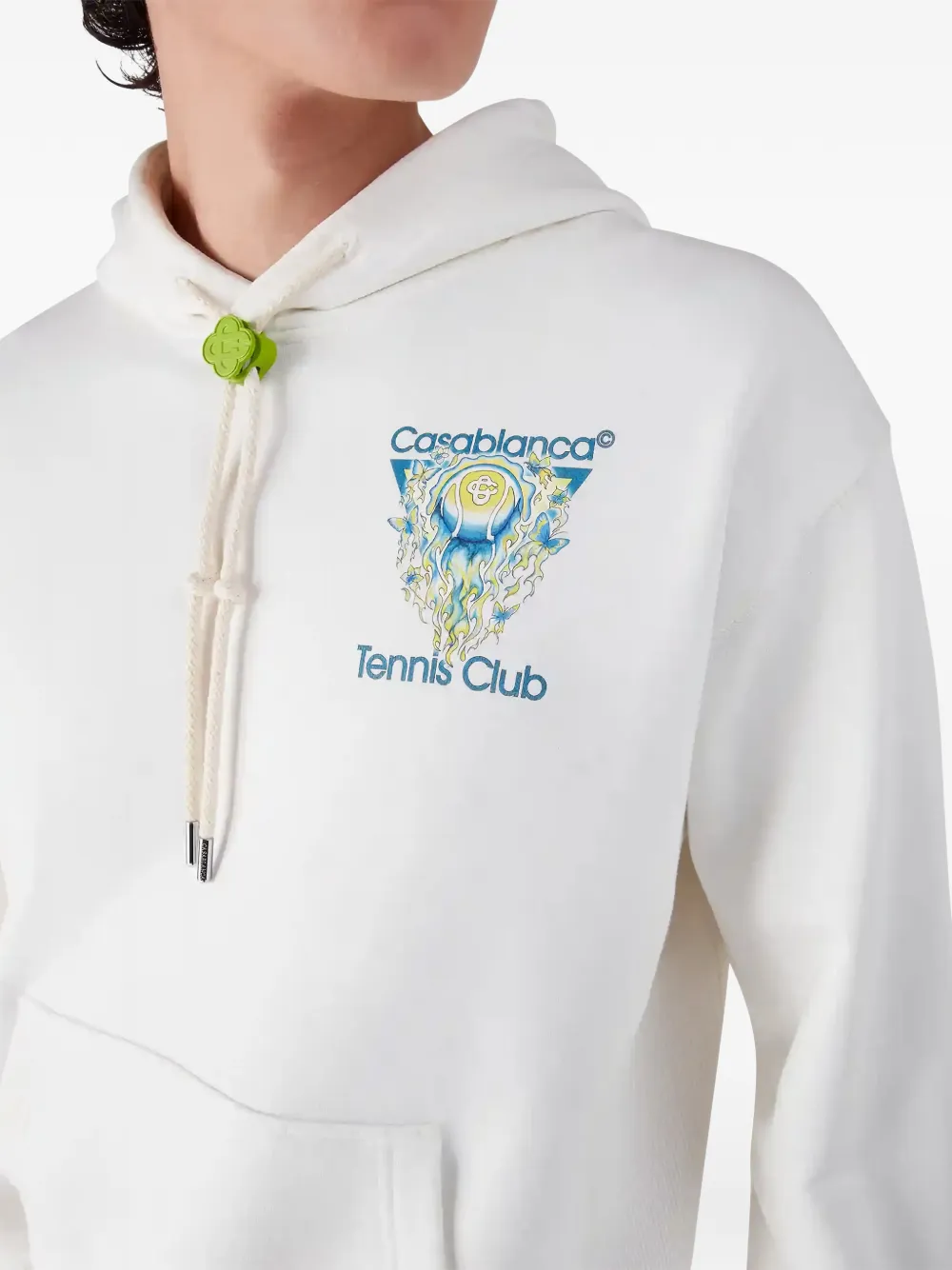 Casablanca Hoodie met print Wit