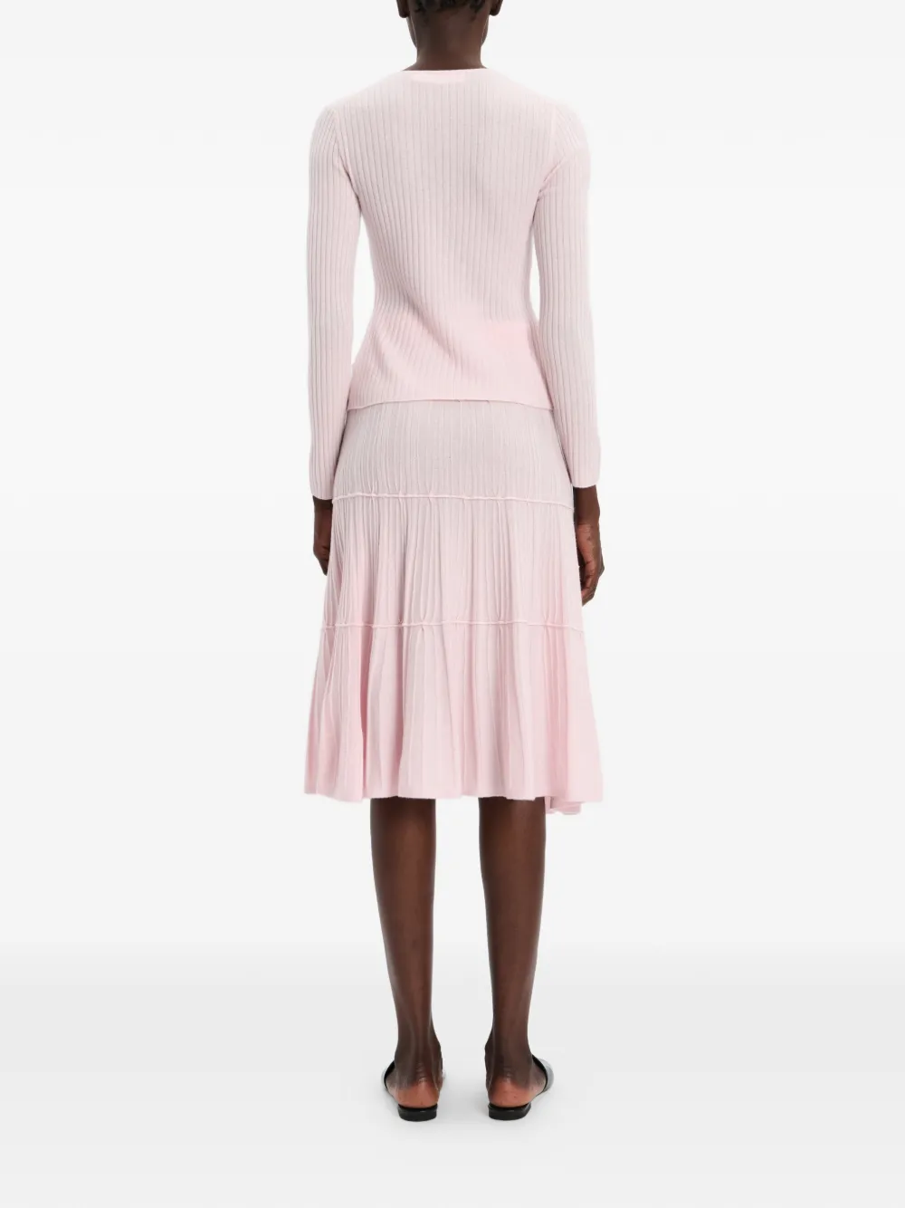  Arch4 Long-sleeve Ribbed Cardigan - Pink 