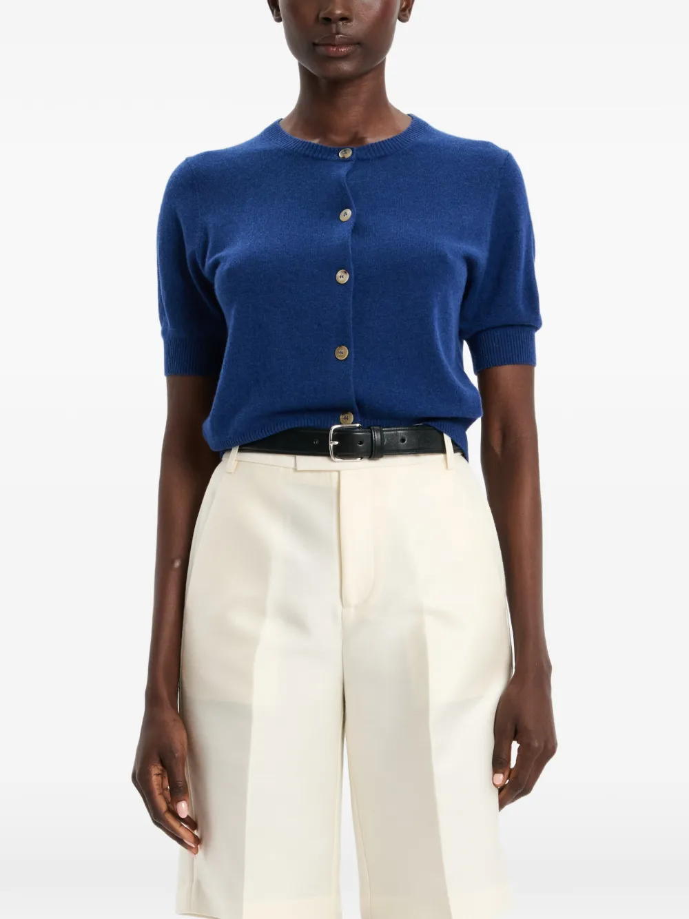 arch4 short-sleeve cardigan - Blu