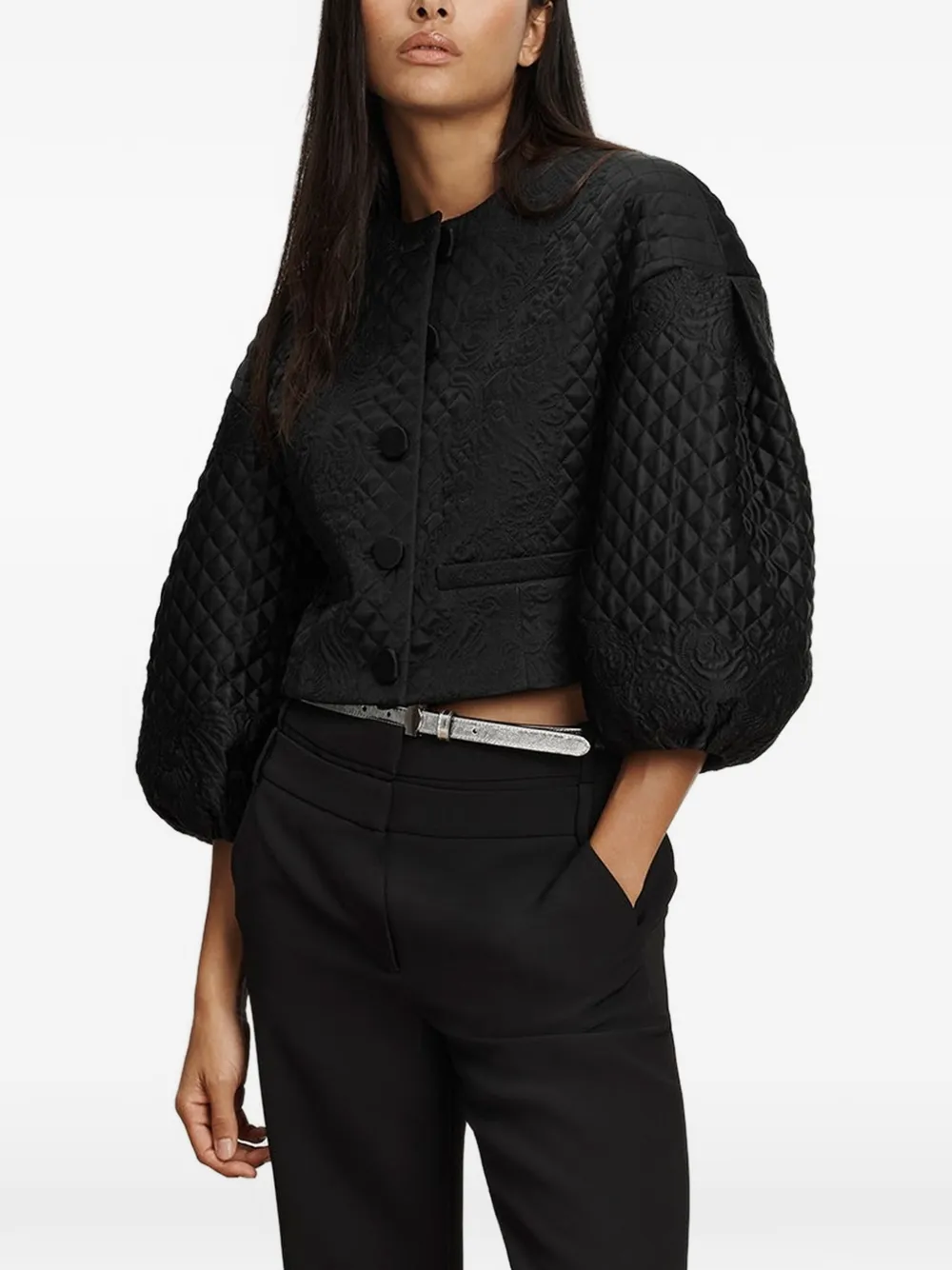 Veronica Beard quilted-pattern jacket - Nero