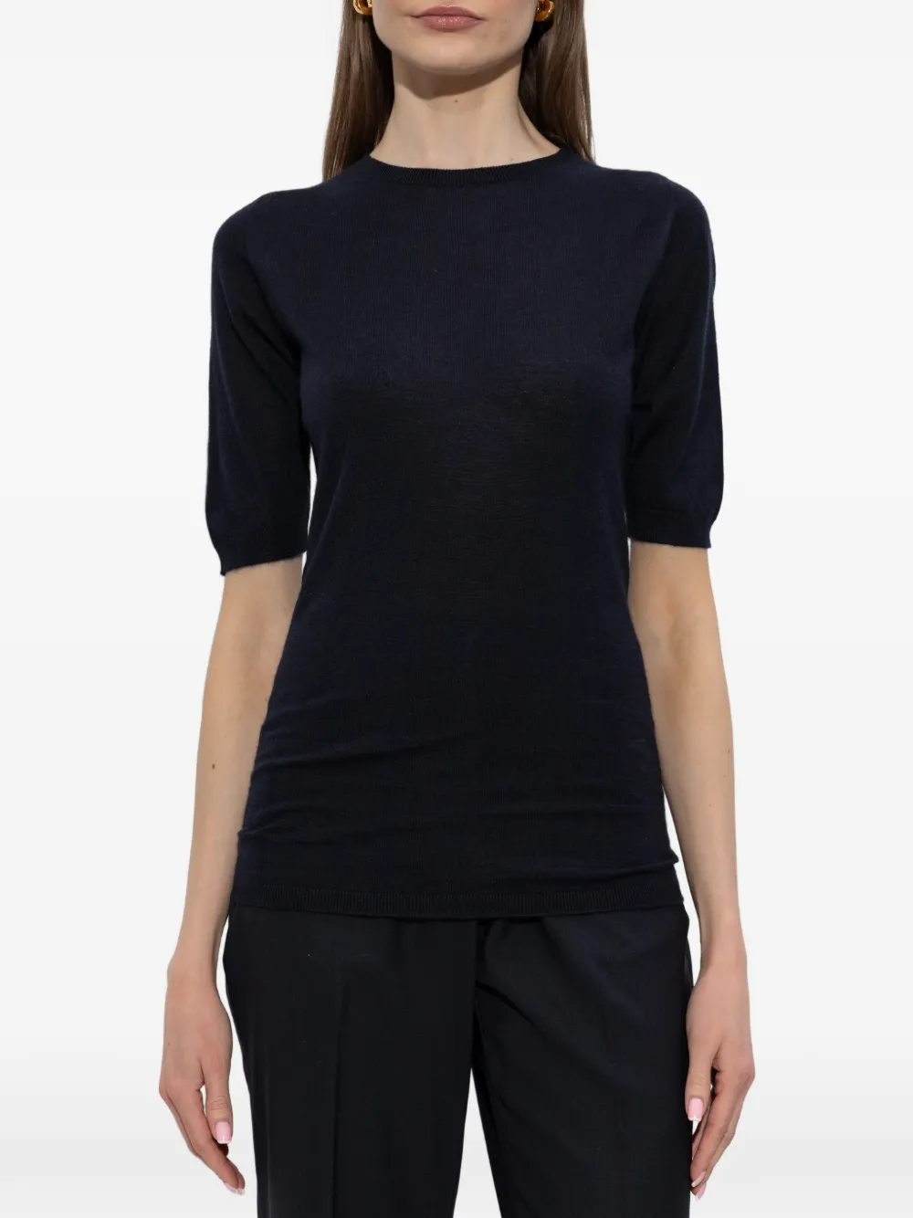 Fabiana Filippi Top met korte mouwen Blauw