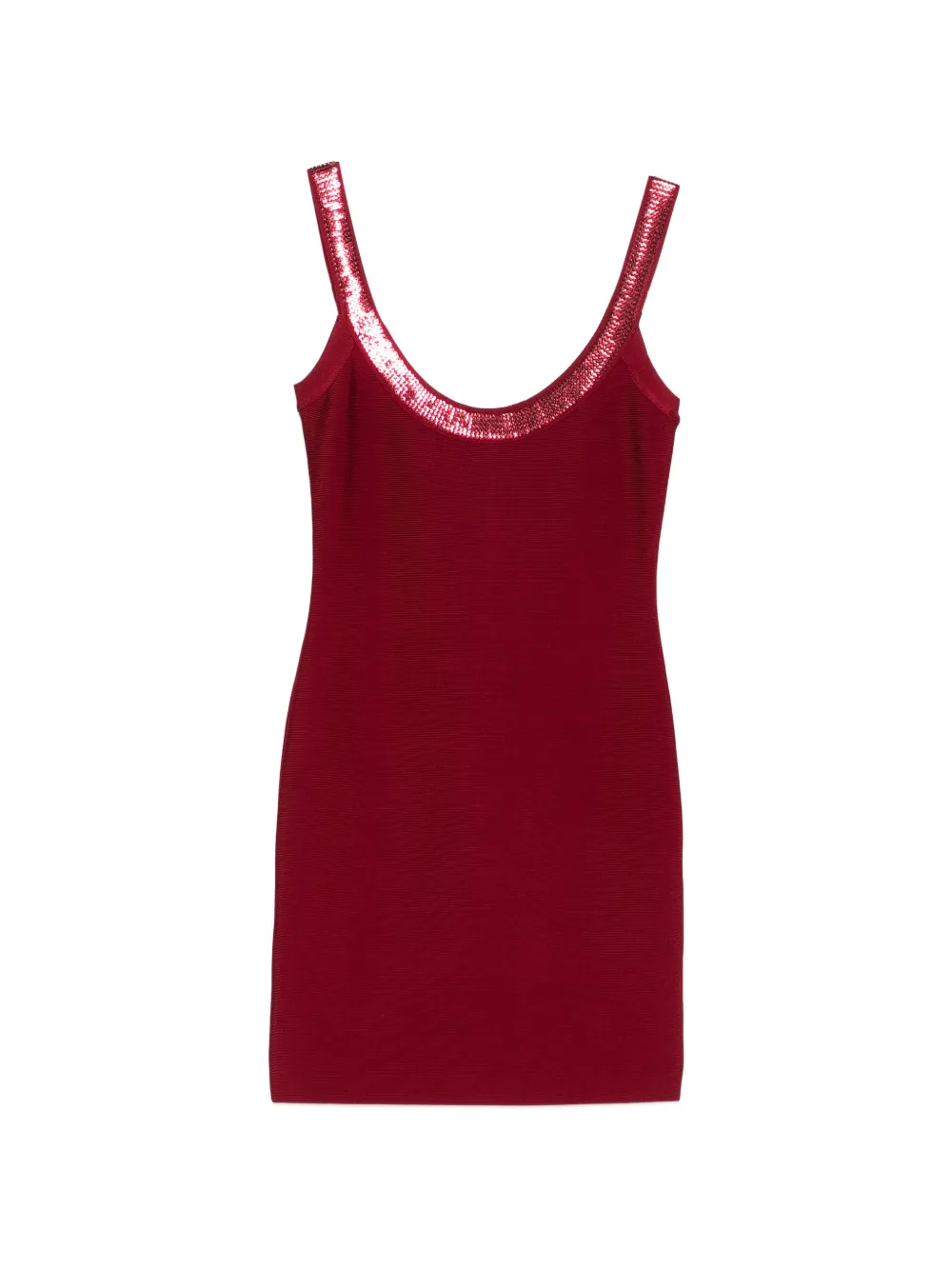 Hervé Léger sequin strap mini dress - Rosso