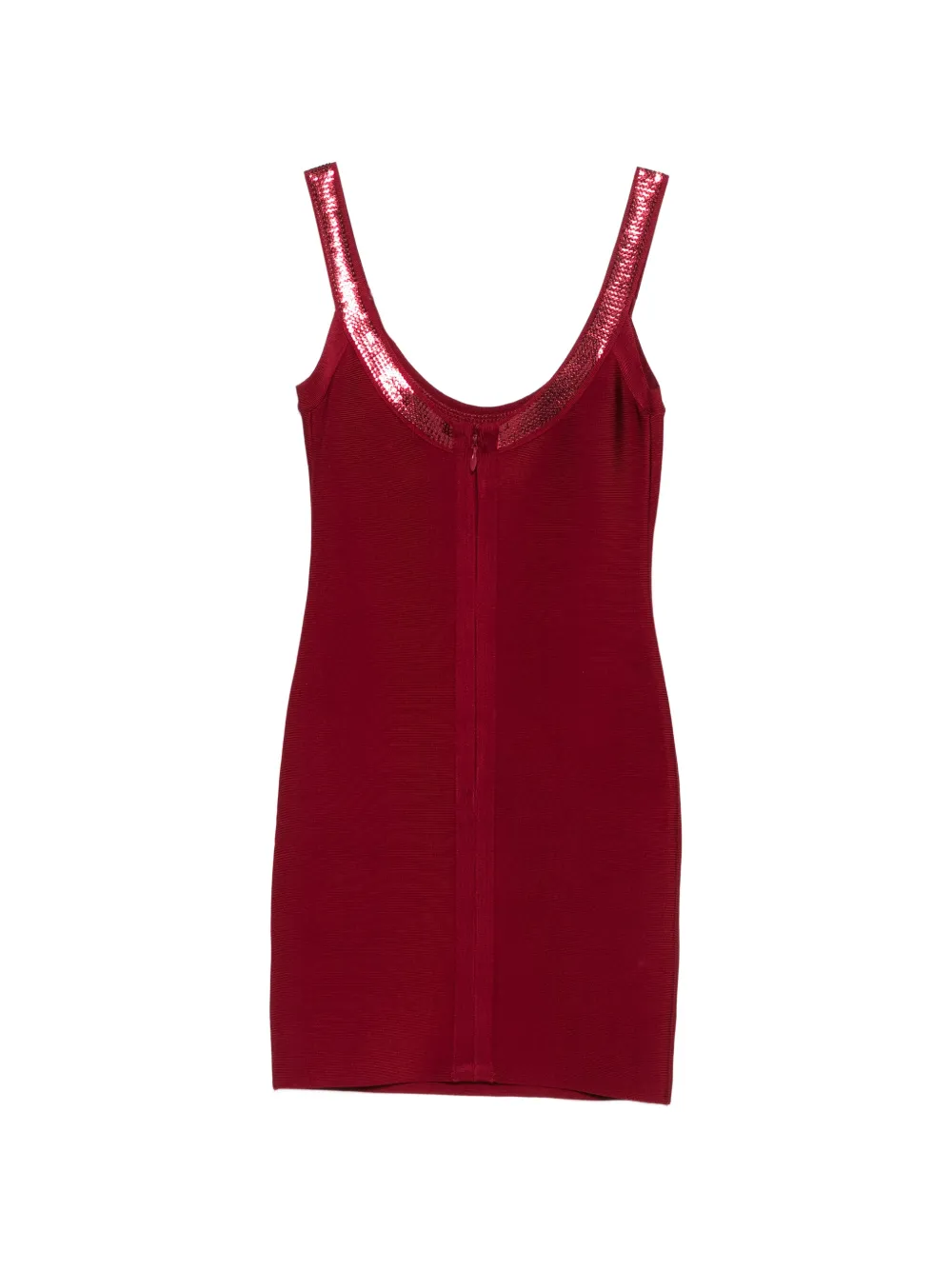  Hervé Léger Sequin Strap Mini Dress - Red 
