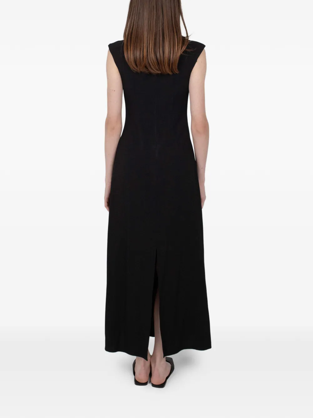 High-Neck Midi Dress