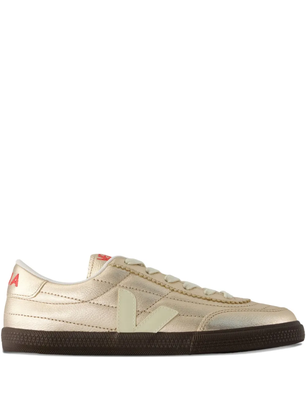 VEJA Panenka round-toe metallic sneakers Goud