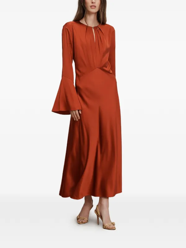 Veronica Beard Ezri Midi Dress in Orange