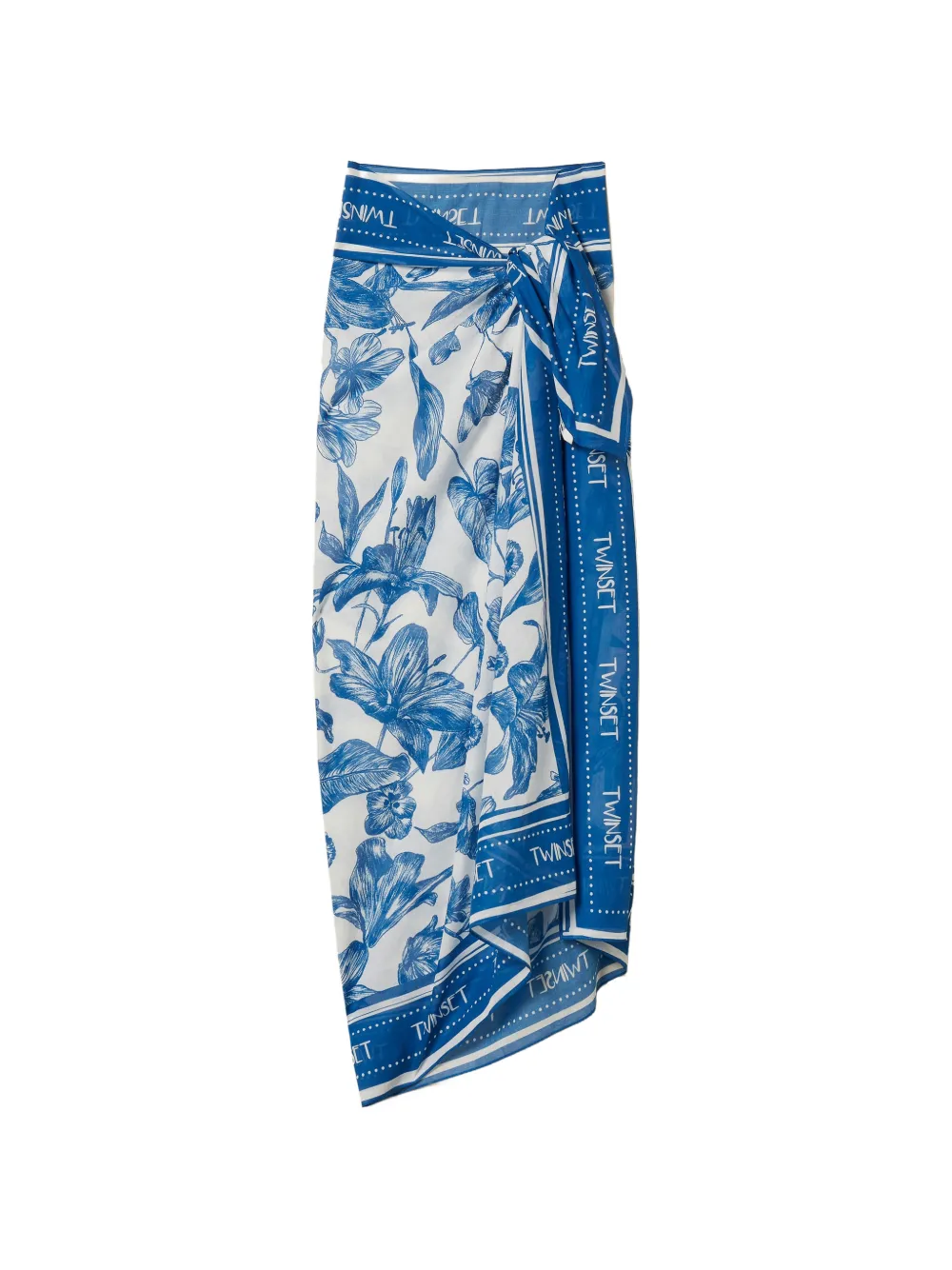 TWINSET floral-print sarong - Bianco
