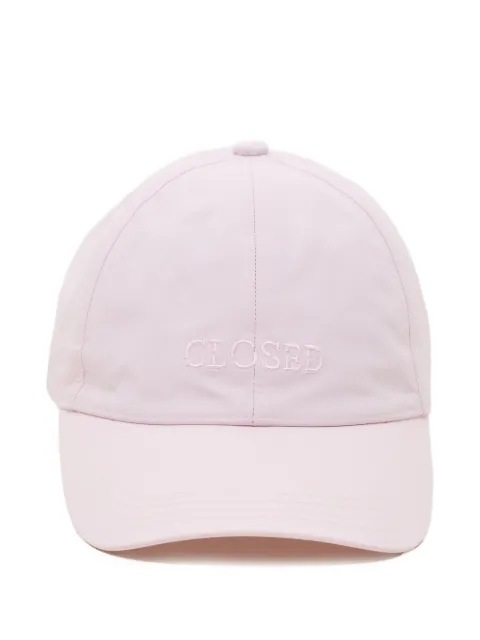 Closed logo-embroidered cap