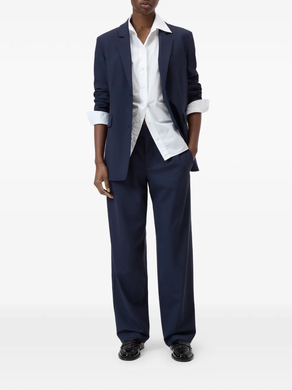 Closed Mawson pleated trousers - Blauw