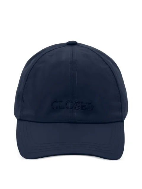 Closed logo-embroidered cap