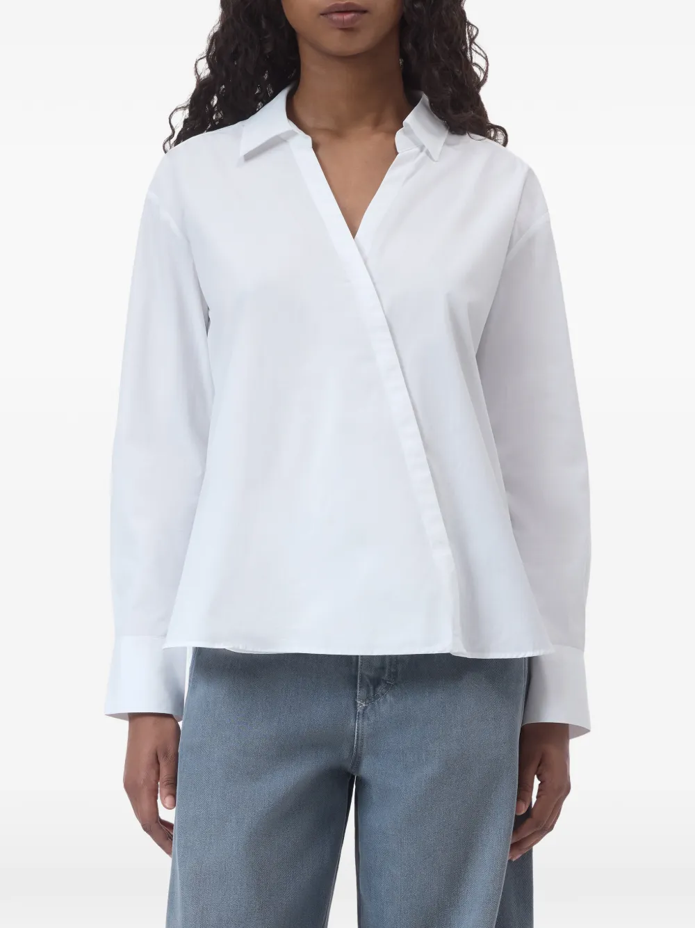 Closed asymmetric shirt Wit