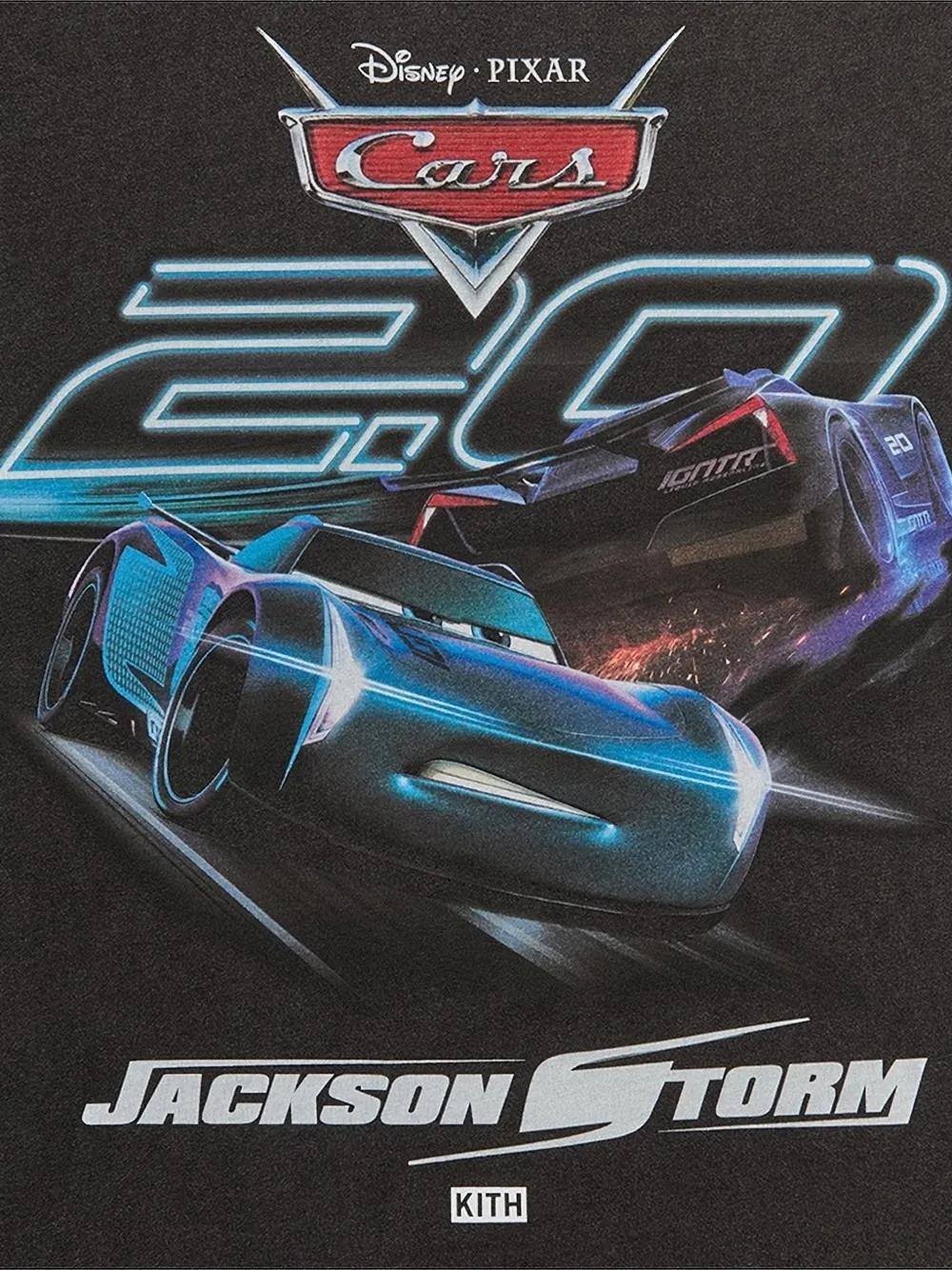 KITH x Disney Pixar Jackson Storm T-shirt met ronde hals - Zwart