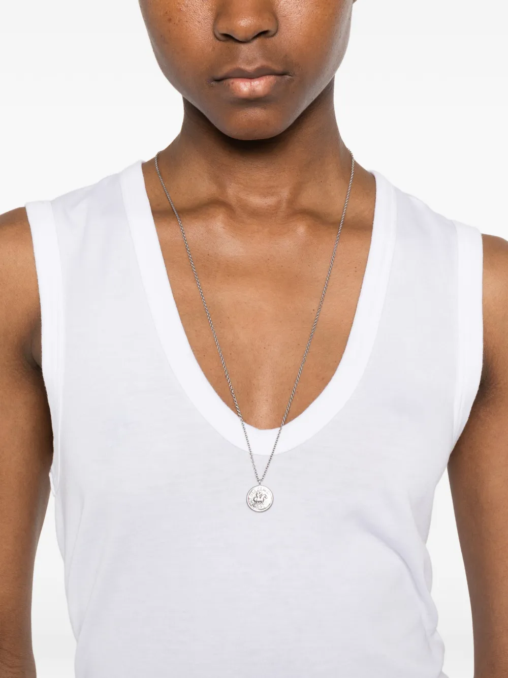 Enza Costa Essential mouwloze top met U-hals Wit