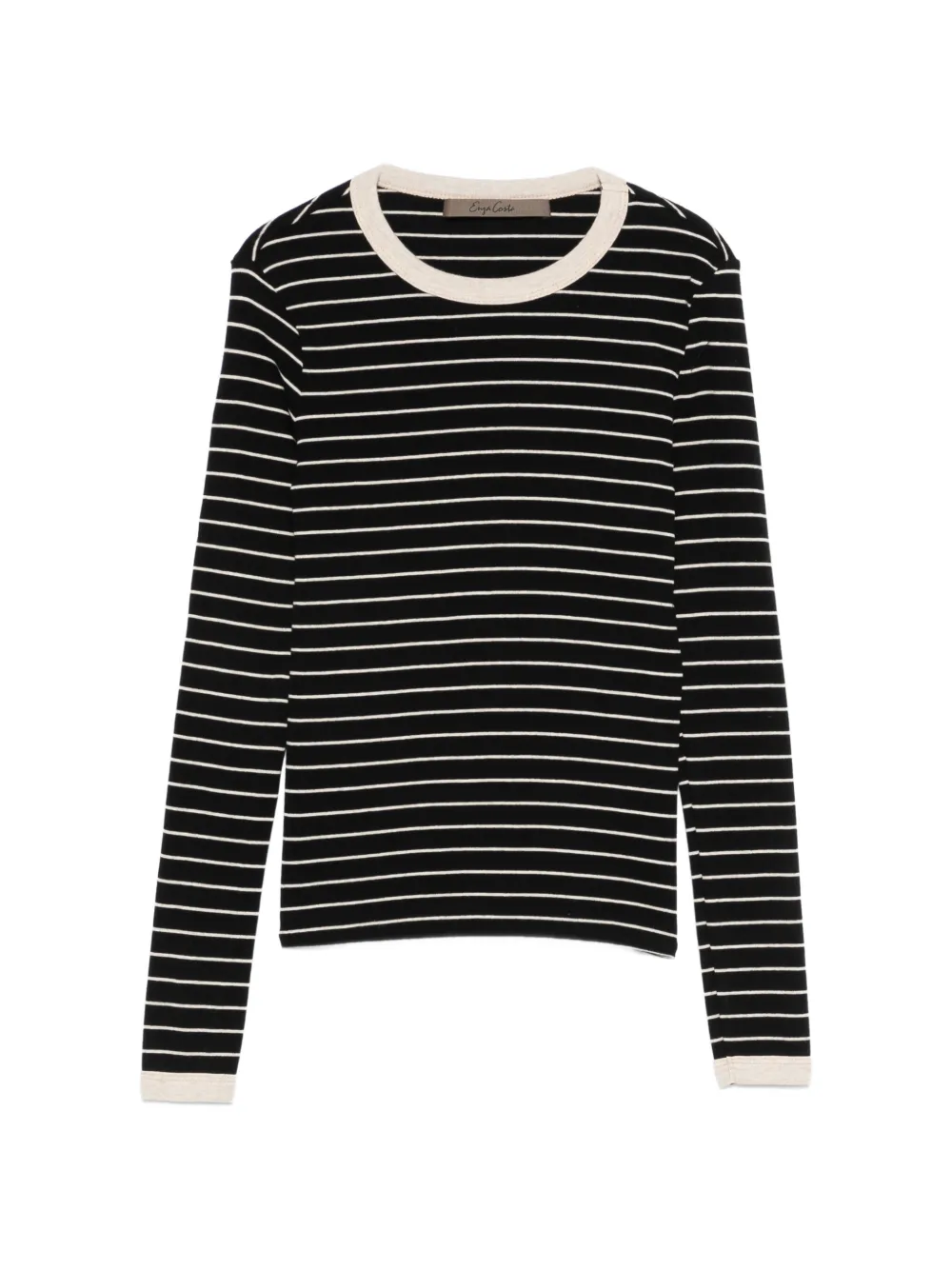 Enza Costa striped long-sleeves T-shirt - Nero