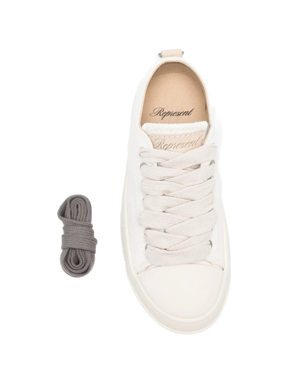 Represent Sneakers met logo-reliëf Beige