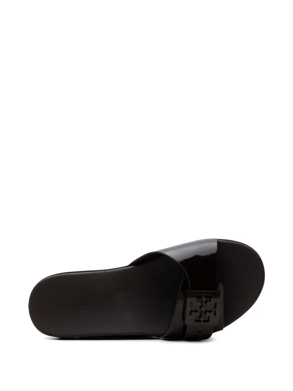 Tory Burch Slippers met logogesp Bruin