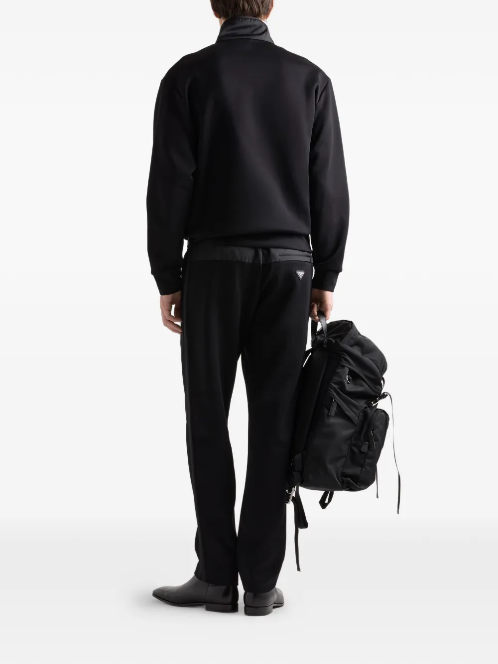 Prada ハーフジップ スウェットシャツ | ブラック | FARFETCH JP