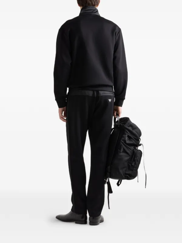 Prada ハーフジップ スウェットシャツ | ブラック | FARFETCH JP