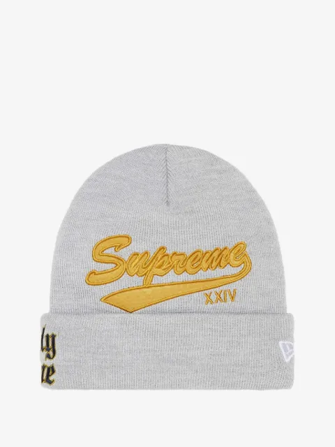 Supreme x New Era Salvation embroidered beanie hat