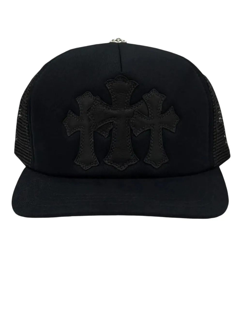 Chrome Hearts triple-cross trucker baseball cap - Nero